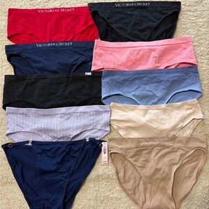 NEW NWT 10 pair Victoria’s Secret/Pink panties Size: M